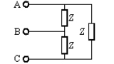 已知三相对称负载△形联结电路如图a所示，电源线电压，Z=（3＋j4)Ω。试求线电流和相电流，并画出电