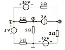 如图（a)所示电路中，已知各点电位V1=20V，V2=12V，V3=18V，试求各支路电流。如图(a