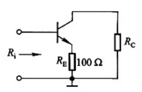 下图所示交流通路中，三极管的rbe=3kΩ，β=100，则该电路的输入电阻Ri为( )。
