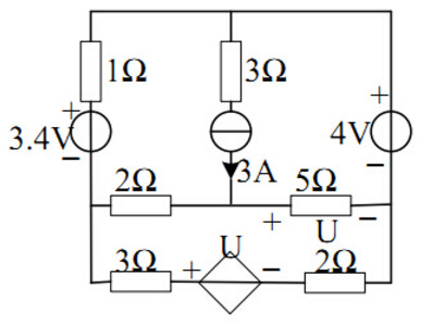用叠加定理求图所示电路中3A电流源发出功率。 