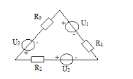 如图（a)所示电路，u1=u2=u3=6V，R1=R2=R3=2Ω，试求uab、ubc、uca。如图
