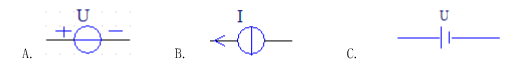 理想直流电压源的图形符号为______。   