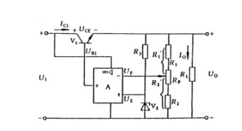 三极管串联型稳压电路如下图所示。已知R1=1kΩ，R2=2kΩ，RP=1kΩ，RL=100Ω，UZ=