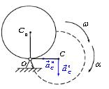 重为P，半径为R的均质圆盘可绕垂直于盘面的水平轴。转动，O轴正好通过圆盘的边缘，如图（a)所示。求当