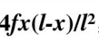 如图所示抛物线三铰拱轴线的方程为y=（l－x)，l=16m，f=4m。求支座的约束反力和截面E的M、