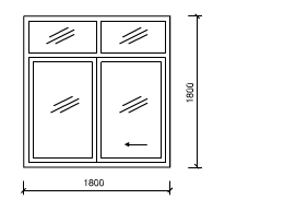 某宿舍铝合金推拉窗，如下图所示，共80樘，双扇推拉窗采用6mm平板玻璃，一侧带纱扇，设计尺寸为860