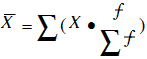 加权算术平均数计算公式的权数是(   )。    A．f    B．∑f    C．    D．X