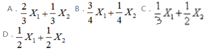 设X1、X2取自正态总体N（μ，1)的一个容量为2的样本。下列估计量中，（)是μ的方差最小的无偏估计