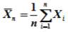 随机变量X1，X2……Xn相互独立，且服从同一分布，数学期望为a，方差为σ2，则的数学期望=____