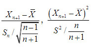 设总体X服从正态分布，和S2分别为样本均值和样本方差，又设Xn＋1～N（μ，σ2)，且Xn＋1与X1