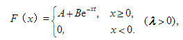 设二维随机变量(X，Y)的分布函数为，则常数A，B分别为(   )．    A．A=-1，B=1  