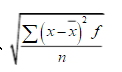 在统计资料经过分组并形成分配数列时，计算标准差的公式为( )。
