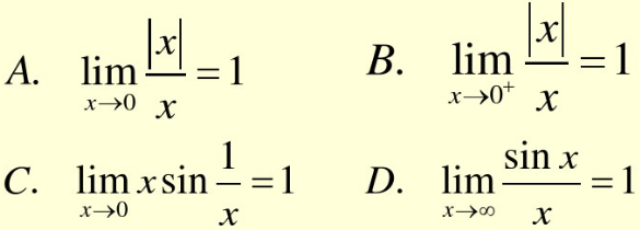 下列极限计算正确的是（)  A．   B．  C．  D．下列极限计算正确的是(   )
