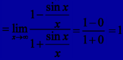 求极限，下列解法正确的是(   )    A．用洛必达法则，原式    B．该极限不存在    C．