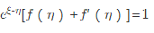 设函数f（x)在[a，b]上连续，在（a，b)内可导，且f（a)=f（a)=1，求证存在ξ、η∈（a