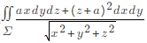 计算，其中Σ为下半球面x2＋y2＋z2=a2（z≤0)的上侧（a＞0)计算，其中Σ为下半球面x2+y