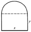 某地区防空洞的截面拟建成矩形加半圆（图3－1)．截面的面积为5m2．问底宽x为多少时才能使截面的周长