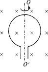 一圆形线圈，半径r=10cm，电阻R=100Ω，匝数N=100。将其置于B=0.5T的磁场中，线圈以