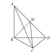 （本小题满分12分）如图，三棱锥中，平面.（1）求证：平面；（2）若，为中点，求三棱锥的体积.（本小