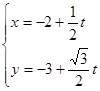 在极坐标系中，曲线的极坐标方程为，现以极点为原点，极轴为轴的非负半轴建立平面直角坐标系，直线的参数方