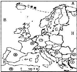 欧洲最高峰在哪个国家读图填空：（1）欧洲西部北临A______洋，西临B______洋，南隔C___