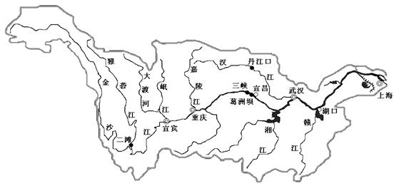 长江以湖北宜昌和江西湖口为界分上、中、下游。读“长江流域图（图17）”，回答问题。（1）流域开发的重