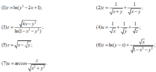 求下列各函数的定义域：（1)z=1n（y平方－2x＋1)　　高等数学复旦大学出版第三版下册课后习题答