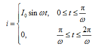 求正弦交流电i=I0sinωt经过半波整流后得到电流i={I0sinωt,0≤t≤π／ω,0,π／ω