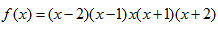 函数f（x)=（x－2)（x－1)x（x＋1)（x＋2)的导函数有几个零点？各位于哪个区间内？函数的