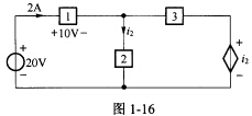 （河海大学2006年考研试题)电路如图1－16所示，求其中元件1、2、3吸收的总功率的最小值。(河海