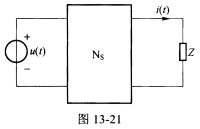 （东南大学2005年考研试题)如图13—2l所示电路中，NS为线性含源电路，已知：当u（t)=0时，