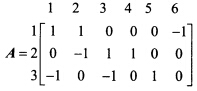 （同济大学2003年考研试题)某有向图的关联矩阵为： （I)画出相应的有向图； （2)取支路2、3、
