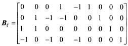 （四川大学2004年考研试题)已知某电路的基本回路矩阵如下： （1)试写出该电路与Bf相同树的基本割