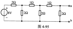 （华南理工大学2010年考研试题)如图4一95所示电路，从ab端看进去的诺顿等效电路的电流源电流为_