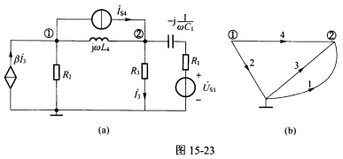 （浙江大学2005年考研试题)电路如图15－23（a)所示，图15—23（b)为电路的拓扑图，求：（