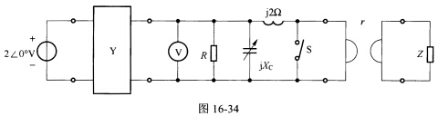 （中南大学2009年考研试题)如图16－34所示电路，二端口网络参数矩阵，回转器的回转电阻r=1Ω。