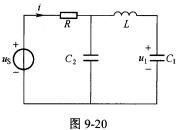 图9－20所示电路中， （1)电容C1为何值时电流I最大？I的最大值为多少？并求此时的电压u1。（2