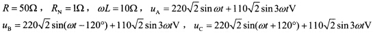 （清华大学2006年考研试题)如图13—5所示电路中，已知： （1)求电流iA及iA的有效值；（2)