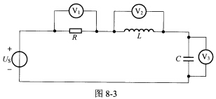 （北京科技大学2007年考研试题)已知如图8一3所示电路中电压表读数为：V1：15V；V2：100V