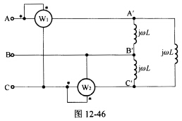 （华北电力大学＜北京＞2006年考研试题)在如图12—46所示对称三相电路中，已知线电压为380V，