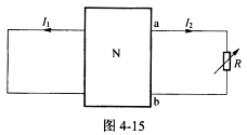 （华中科技大学2006年考研试题)在图4一15所示电路中，N为含独立电源的线性电阻网络，当R=0时，