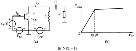 图NP2－13（a)所示为谐振功率放大器原理图，原工作在临界状态，现欲将它改为集电极调幅电路，电路应