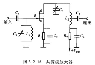 计算图3．2．16所示的共源放大器（下一级采用同样的管子)。已知：工作频率f0=10．7 MHz；回