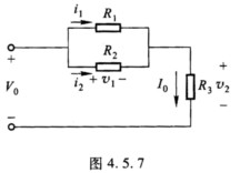 用作图的方法求图4．5．7中的电流I0。若输入电压除直流电压V0外，还叠加有一交流电压 v（t)=V