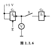 电路如图2．2．6所示。图中，G1为三态门，G2为TTL门。E控制端为低电平选通，试分别求出E为低电