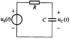 题2．3图所示RC电路中，已知R=1 Ω，C=0．5 F，电容的初始状态uc（0－)= ﹣1 V，试
