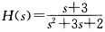 某LTI二阶系统，其系统函数为，已知输入信号为f（t)=e－3tu（t)，初始状态为y（01)=1、