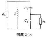 在图题2—14中，已知用于FM（调频)波段的中频调谐回路的谐振频率f0=10．7MHz，C1=C2=