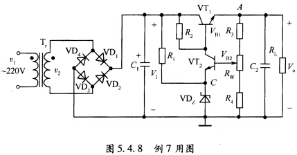 稳压管电路如图1.4.7所示.