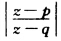 试证：证明：以p，q为对称点的圆周的方程为 =k＞0， 当k=1时，退化为以p，q为对称点的直线．证